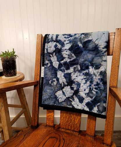 The Baby Navy  Lap Quilt - with flannel back